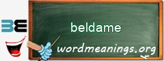 WordMeaning blackboard for beldame